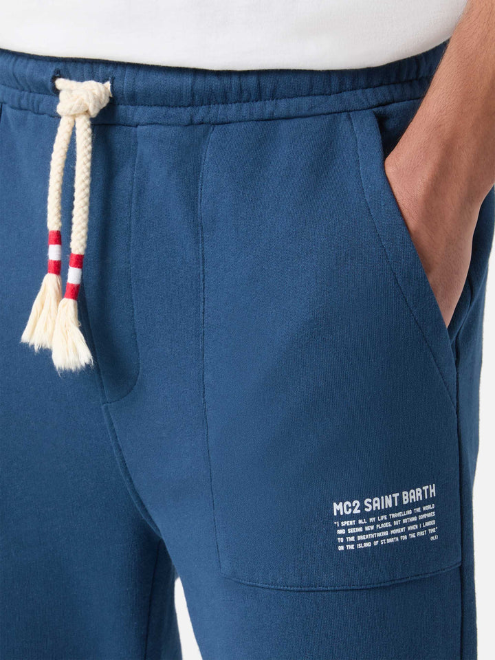Blue mélange track pants Bolt