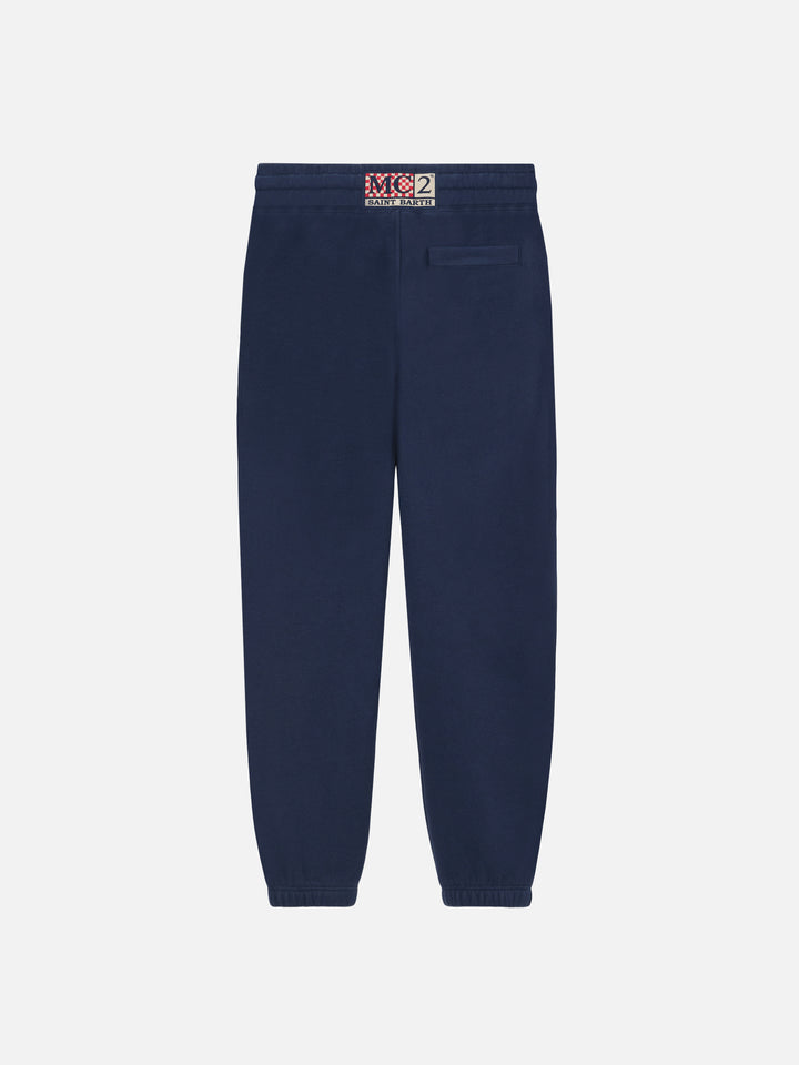 Navy blue cotton track pants Bolt Jr