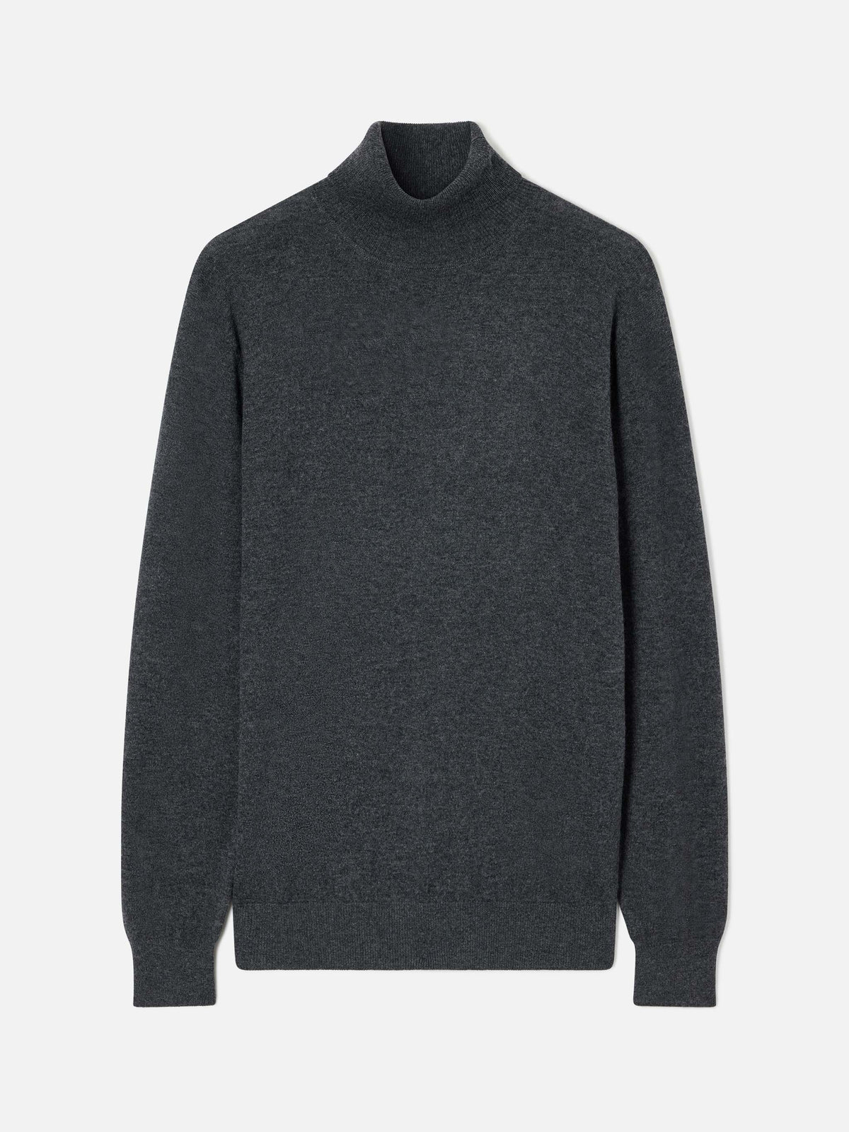 Jersey de cuello alto en mezcla de lana merino y cachemir Grey Bond 