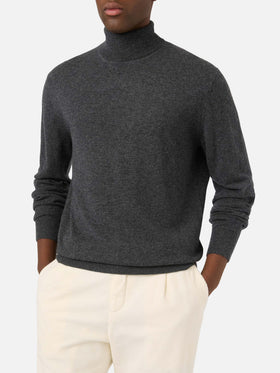 Grey Bond merino wool and cashmere blend turtleneck