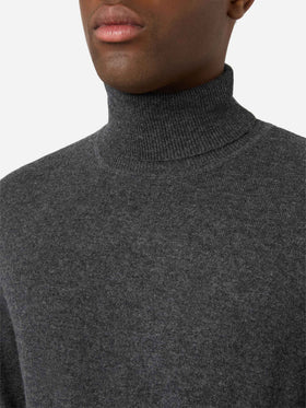 Grey Bond merino wool and cashmere blend turtleneck