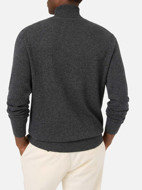 Grey Bond merino wool and cashmere blend turtleneck