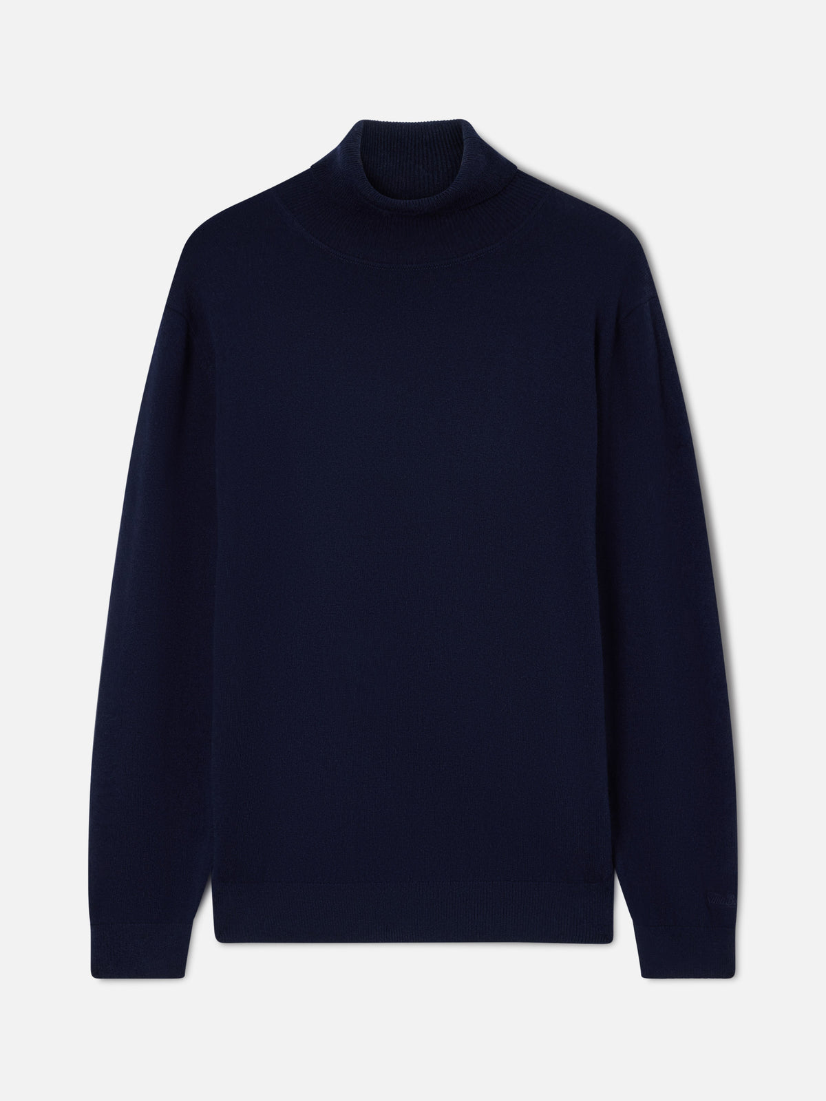 Jersey de cuello alto en mezcla de lana merino y cachemira Navy blue Bond 