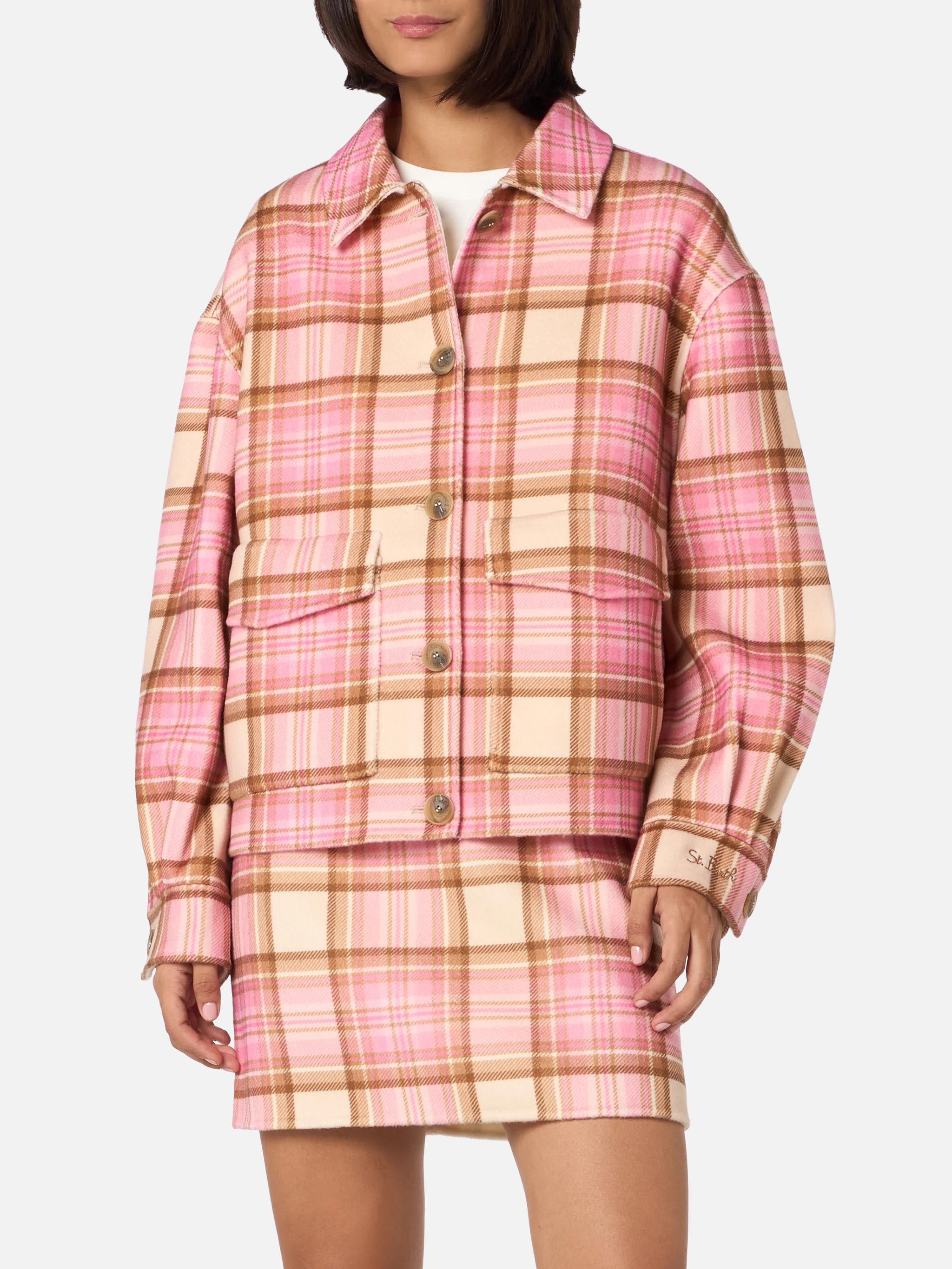 Bonnibell pink tartan wool effect jacket – MC2 Saint Barth