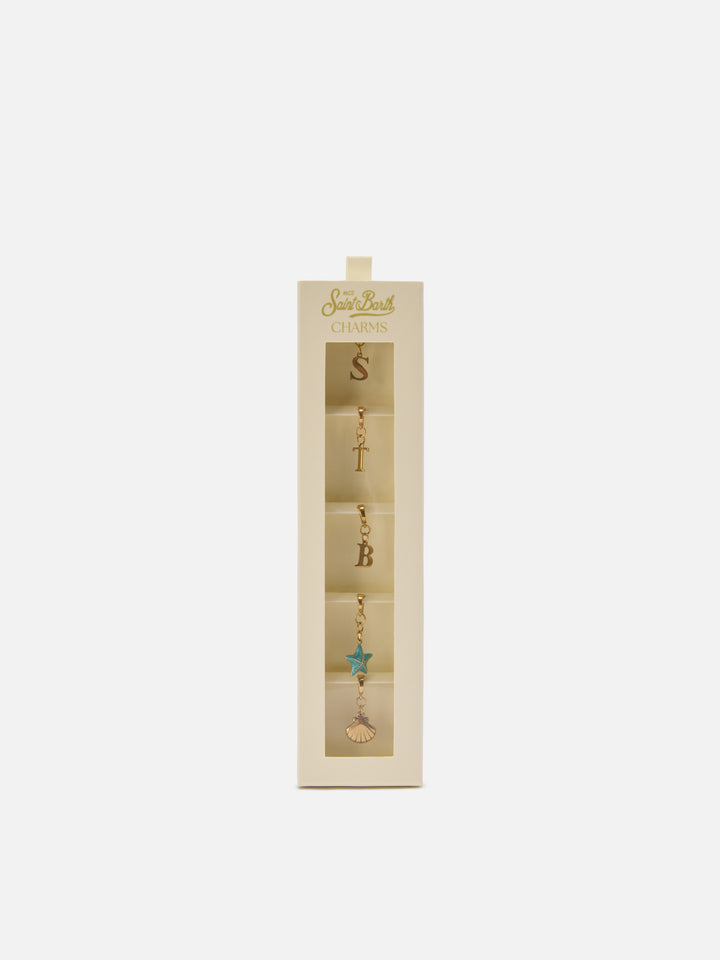 Bikini charms set with tropical-themed pendants
