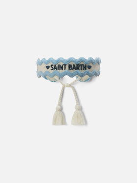 Bracciale in tessuto con ricamo Saint Barth