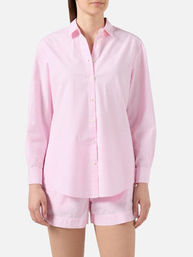 Brigitte seersucker shirt with pink stripes