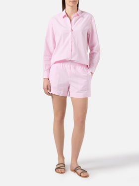 Brigitte seersucker shirt with pink stripes