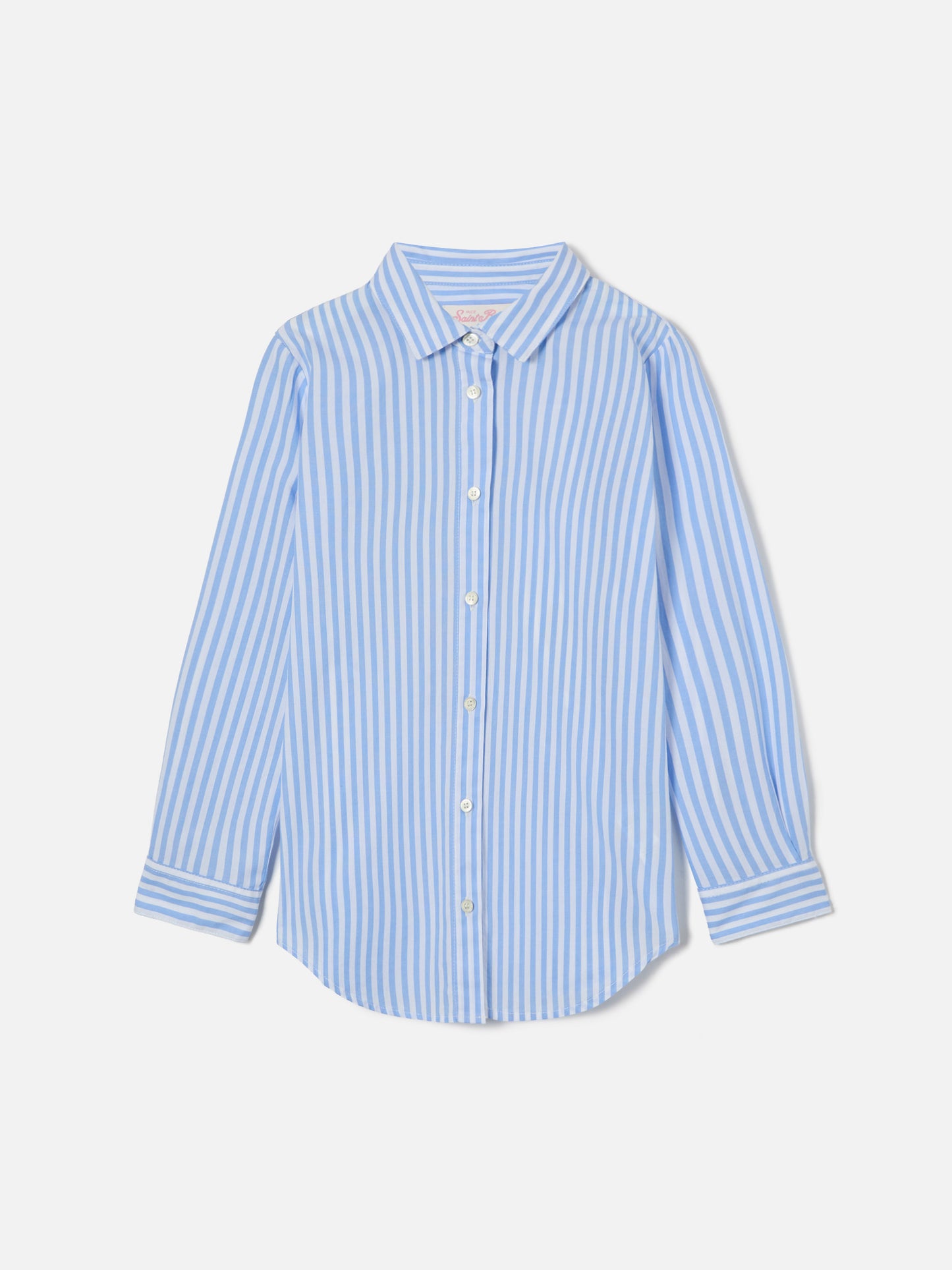 Mini Brigitte Shirt with stripes and Mon Amour embroidery | Special Edition