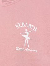 Sweatshirt Briony mit Rundhalsausschnitt für Mädchen mit Aufdruck „St. Barth Ballet Academy“