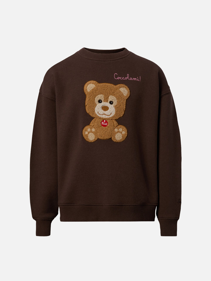 Briony crewneck sweatshirt with Trudi bear terry patch | TRUDI SPECIAL EDITION