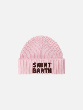 Bonnet rose Berry avec patch logo 