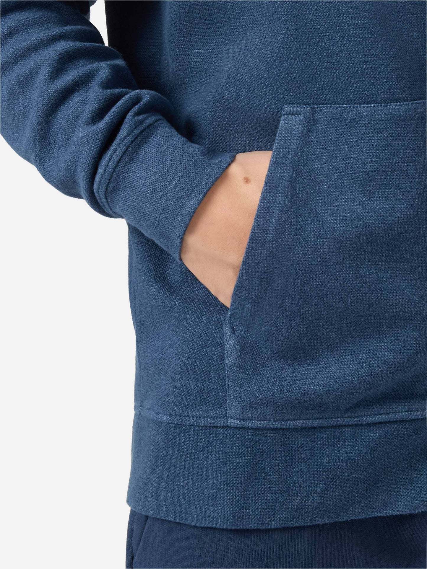 Barrett blauer Baumwoll-Kapuzenpullover mit Reißverschluss