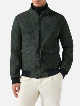 Thermojacke Byron mit meliert-grauem Wollmuster