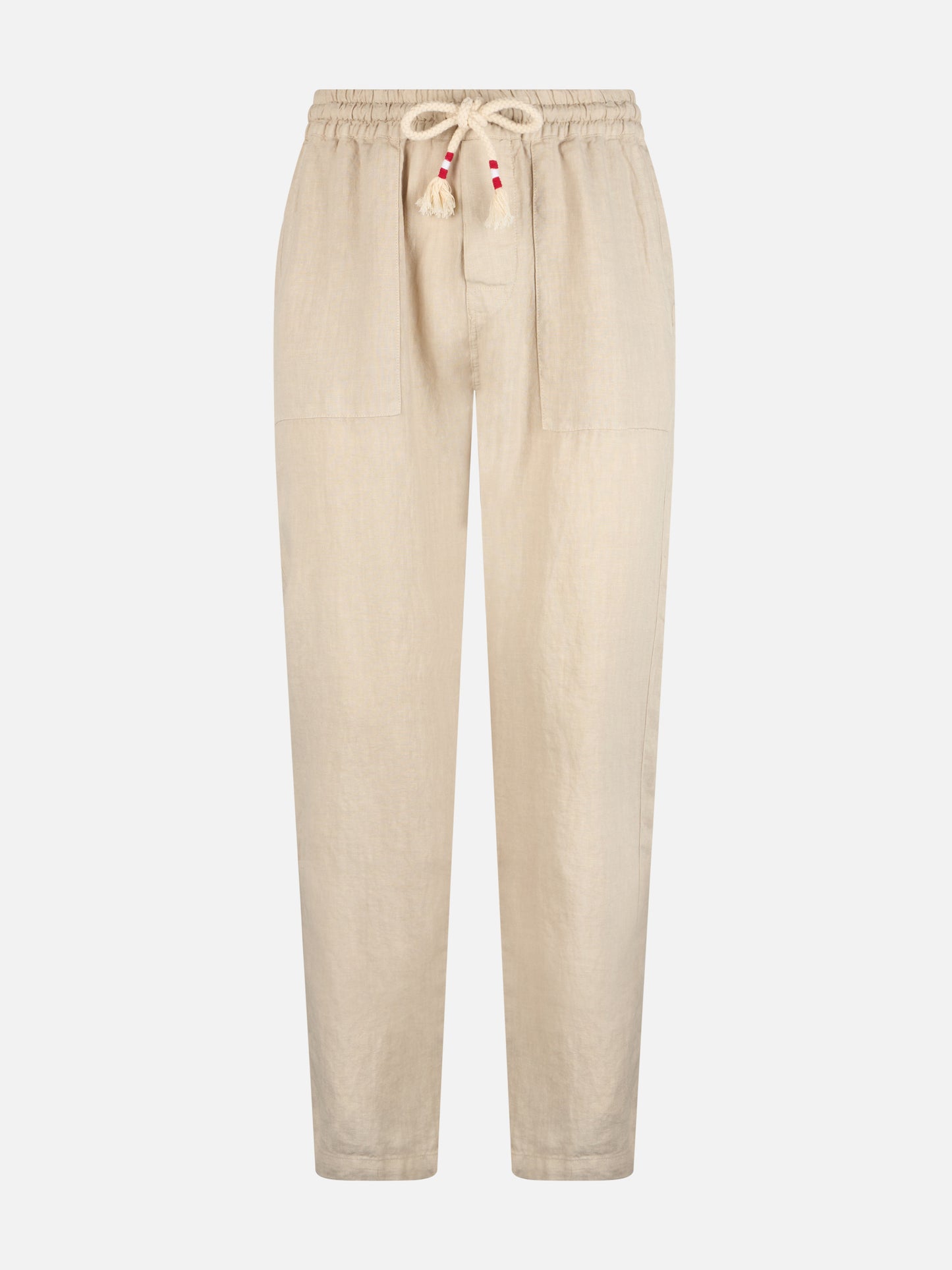 Man off-white linen Calais pants with drawstring - MC2 Saint Barth