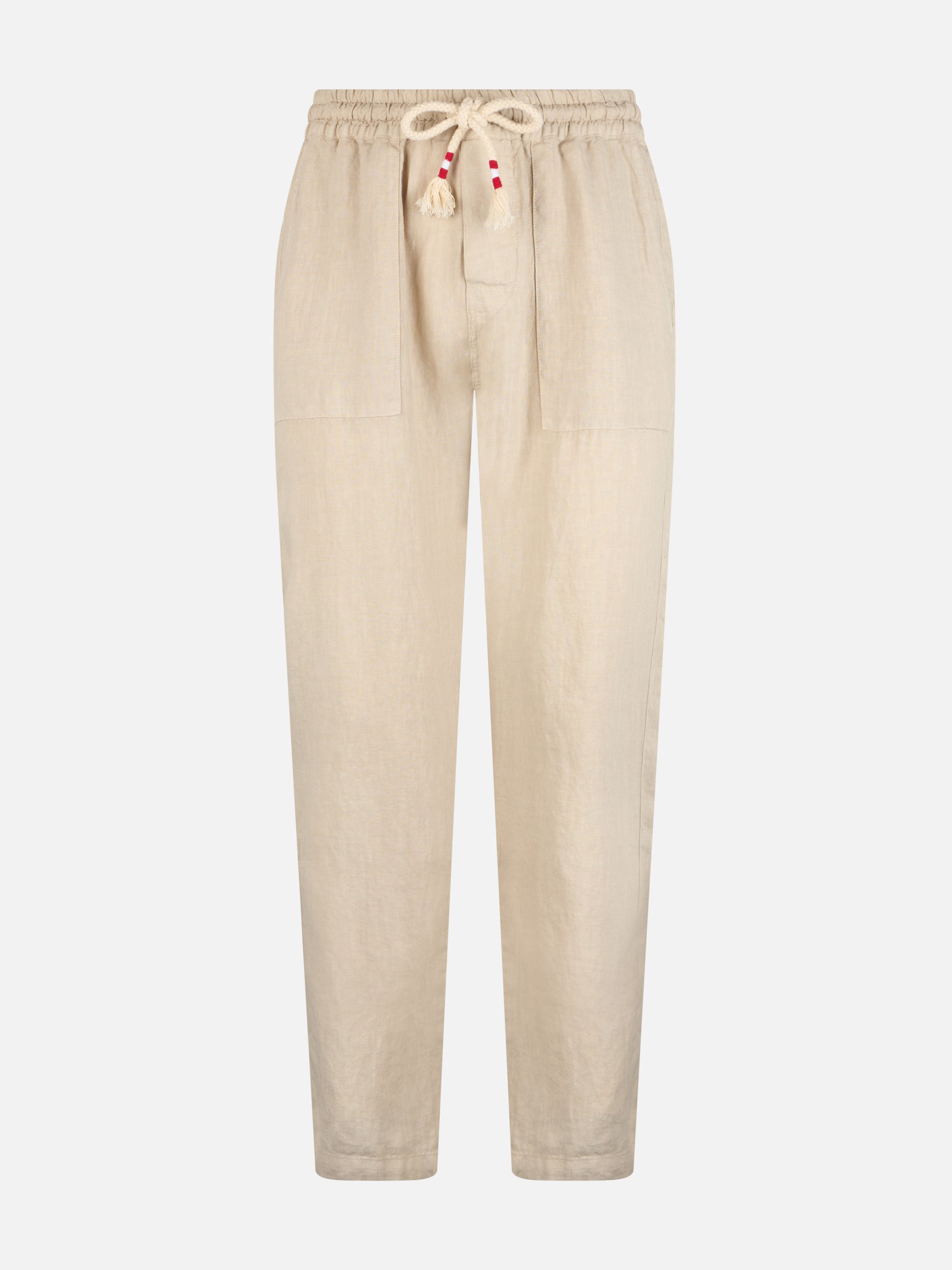 Man off-white linen Calais pants with drawstring - MC2 Saint Barth