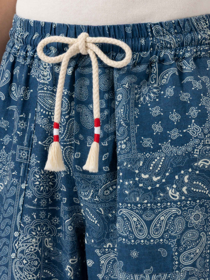 Linen pants Calais with bandanna print