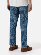 Linen pants Calais with bandanna print