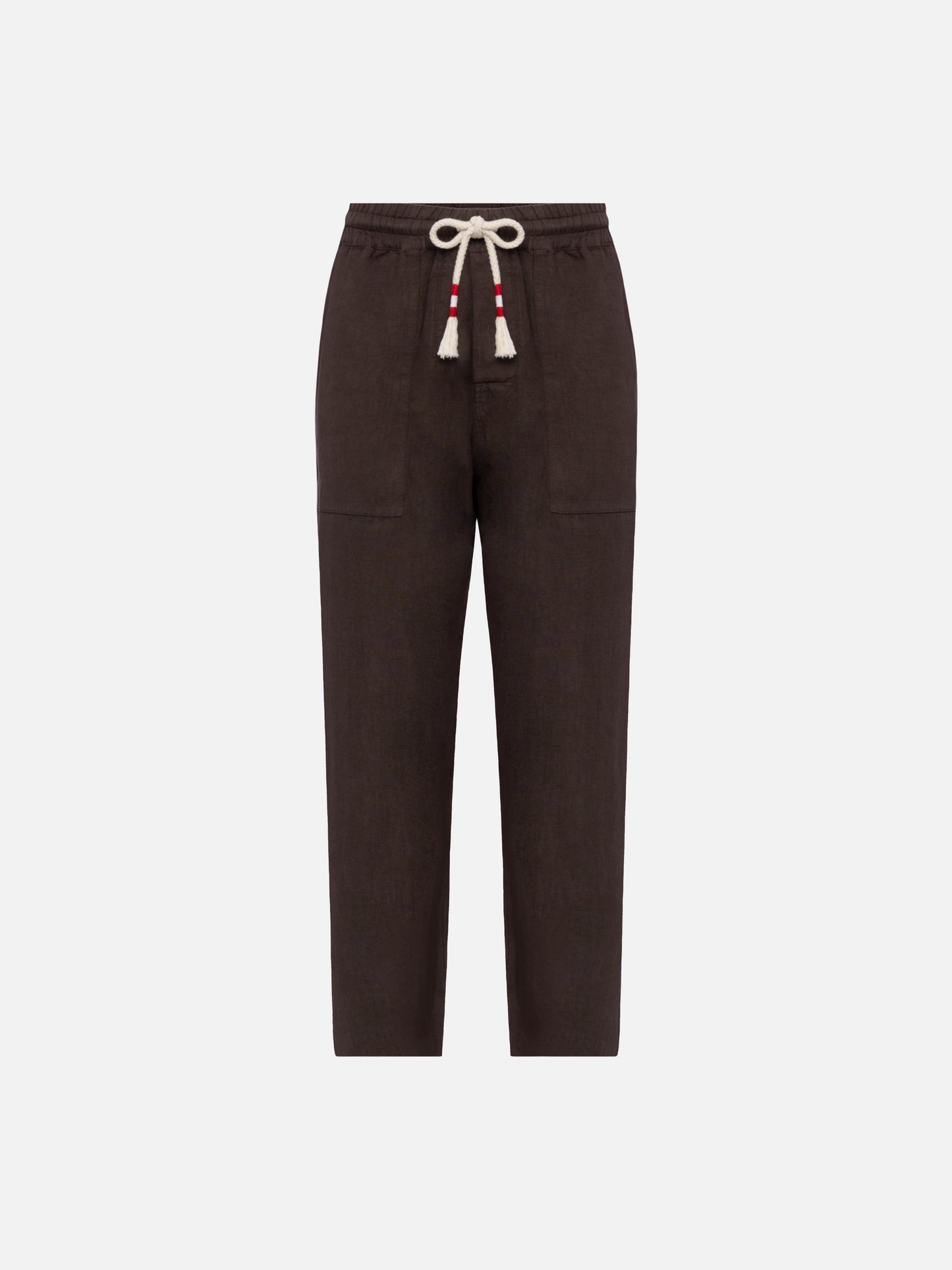 Brown linen pants Calais with drawstring - MC2 Saint Barth