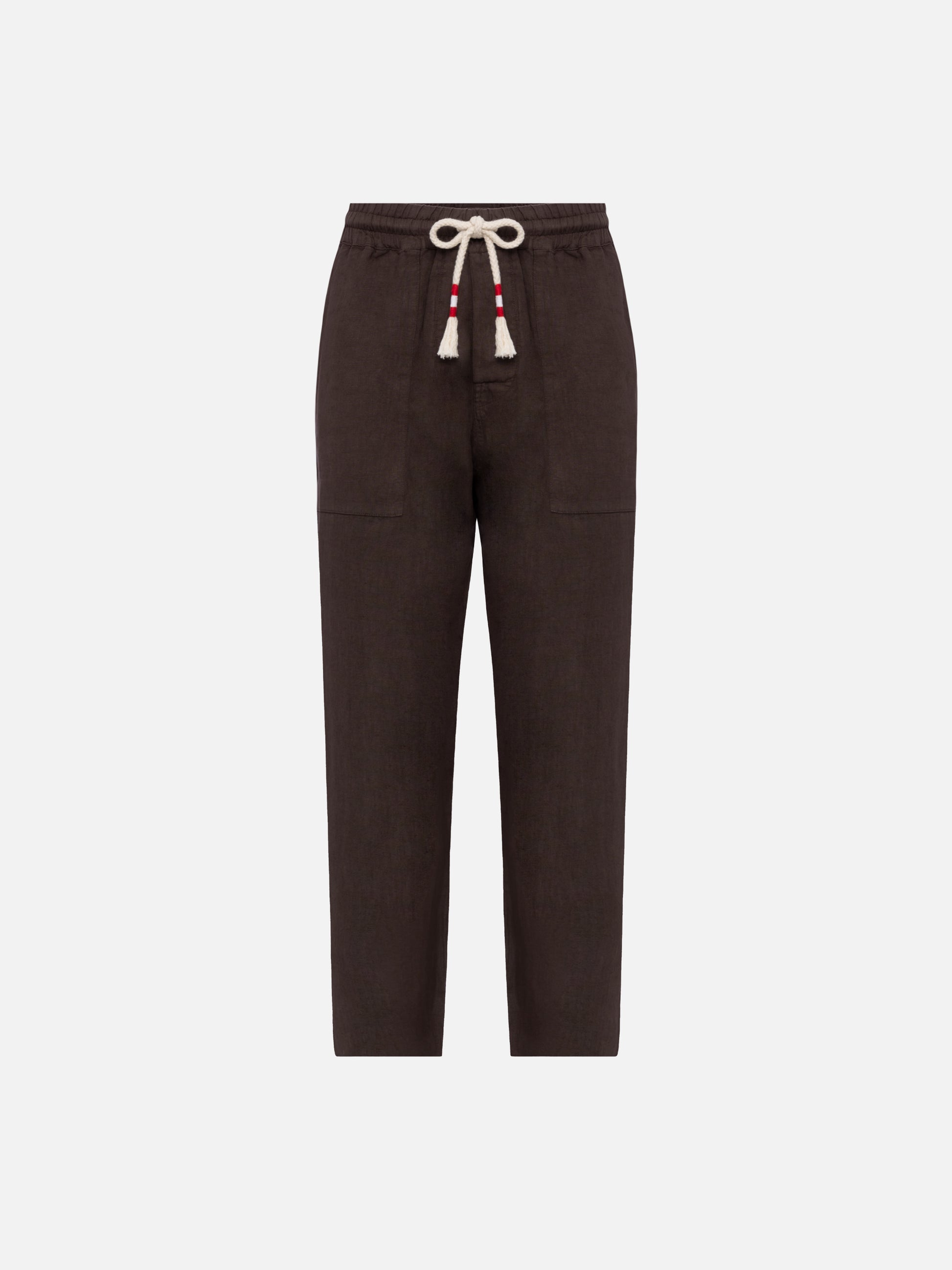 Brown linen pants Calais with drawstring - MC2 Saint Barth
