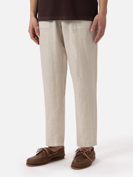 Off-white linen pants Calais with drawstring – MC2 Saint Barth