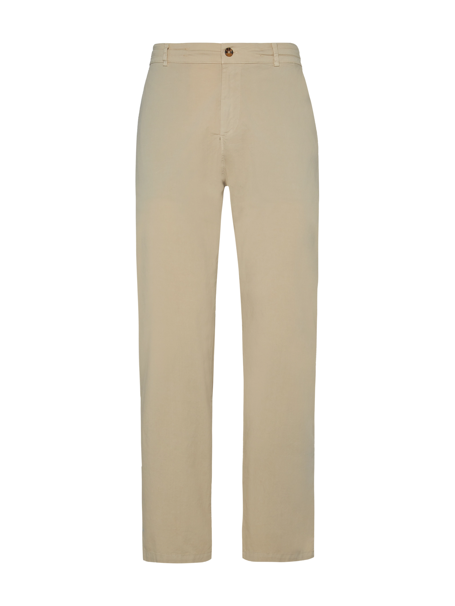 Beige cotton pants Calais with drawstring