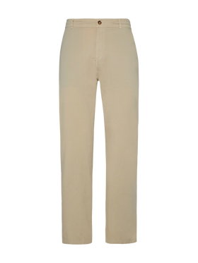 Beige cotton pants Calais with drawstring