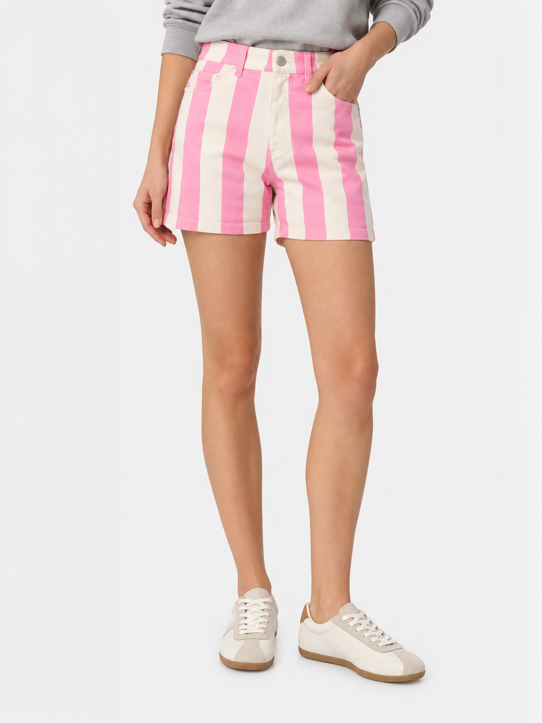 Cancun pink striped denim bermuda shorts – MC2 Saint Barth