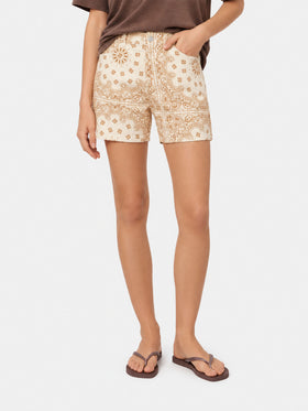 Bermudas de denim con estampado bandana Cancun 