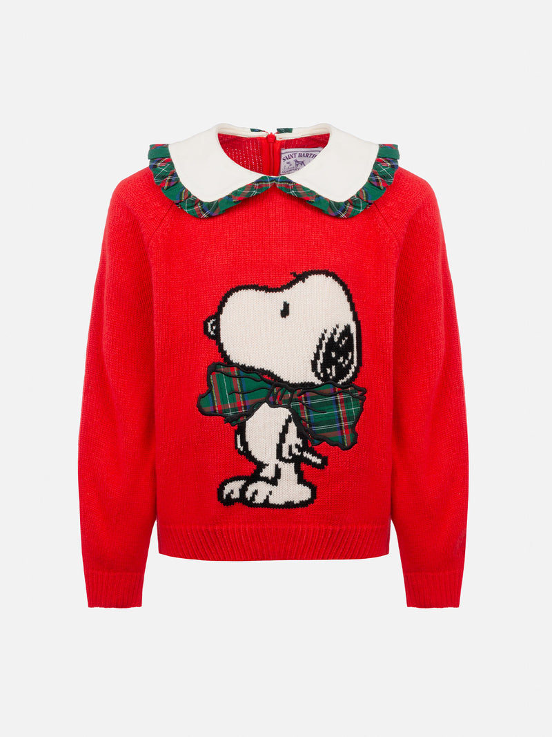 Girl red sweater Calia with Snoopy patch | SNOOPY PEANUTS SPECIAL EDITION