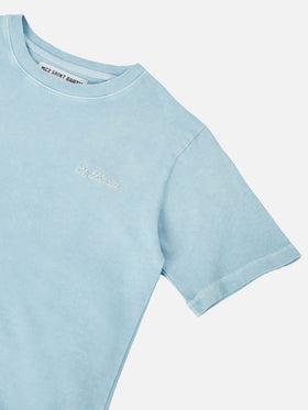 Heavy cotton t-shirt Cameron in vintage light blue