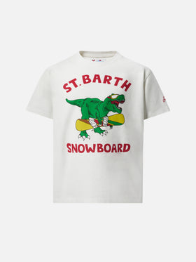 Heavy cotton t-shirt Cameron with skater dinosaur print
