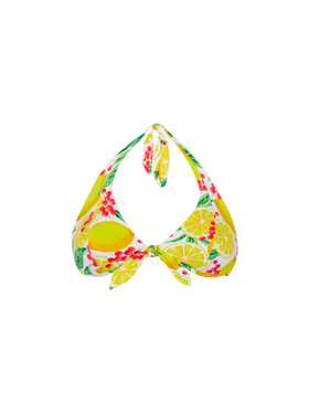 Triangle top Camille with lemon print - MC2 Saint Barth