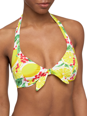 Bralette bikini Camille Yali with lemon print