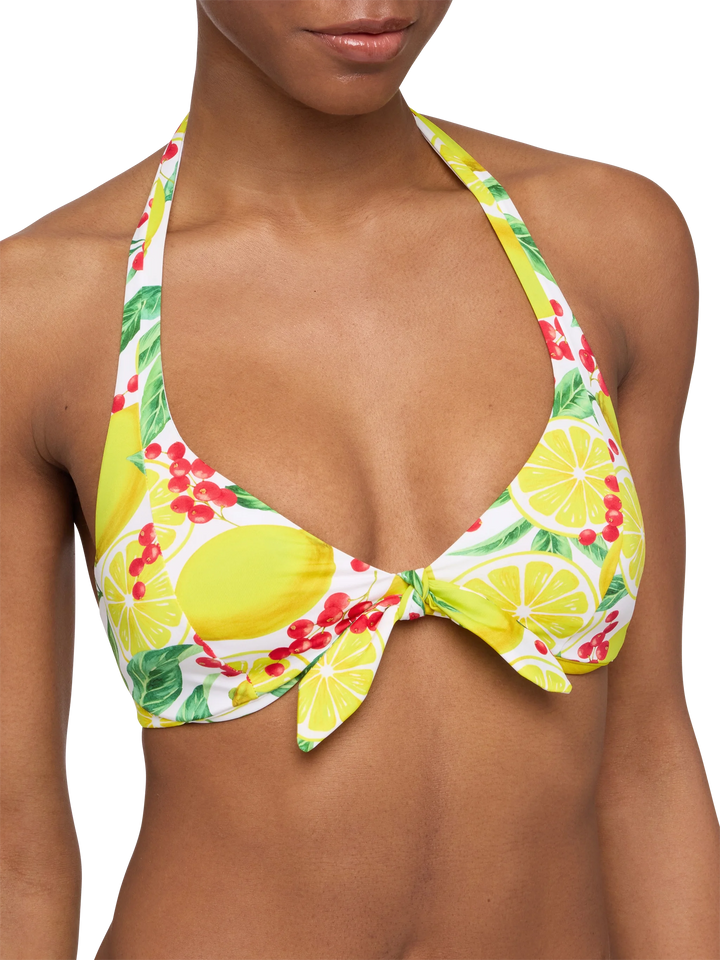 Bralette bikini Camille Yali with lemon print