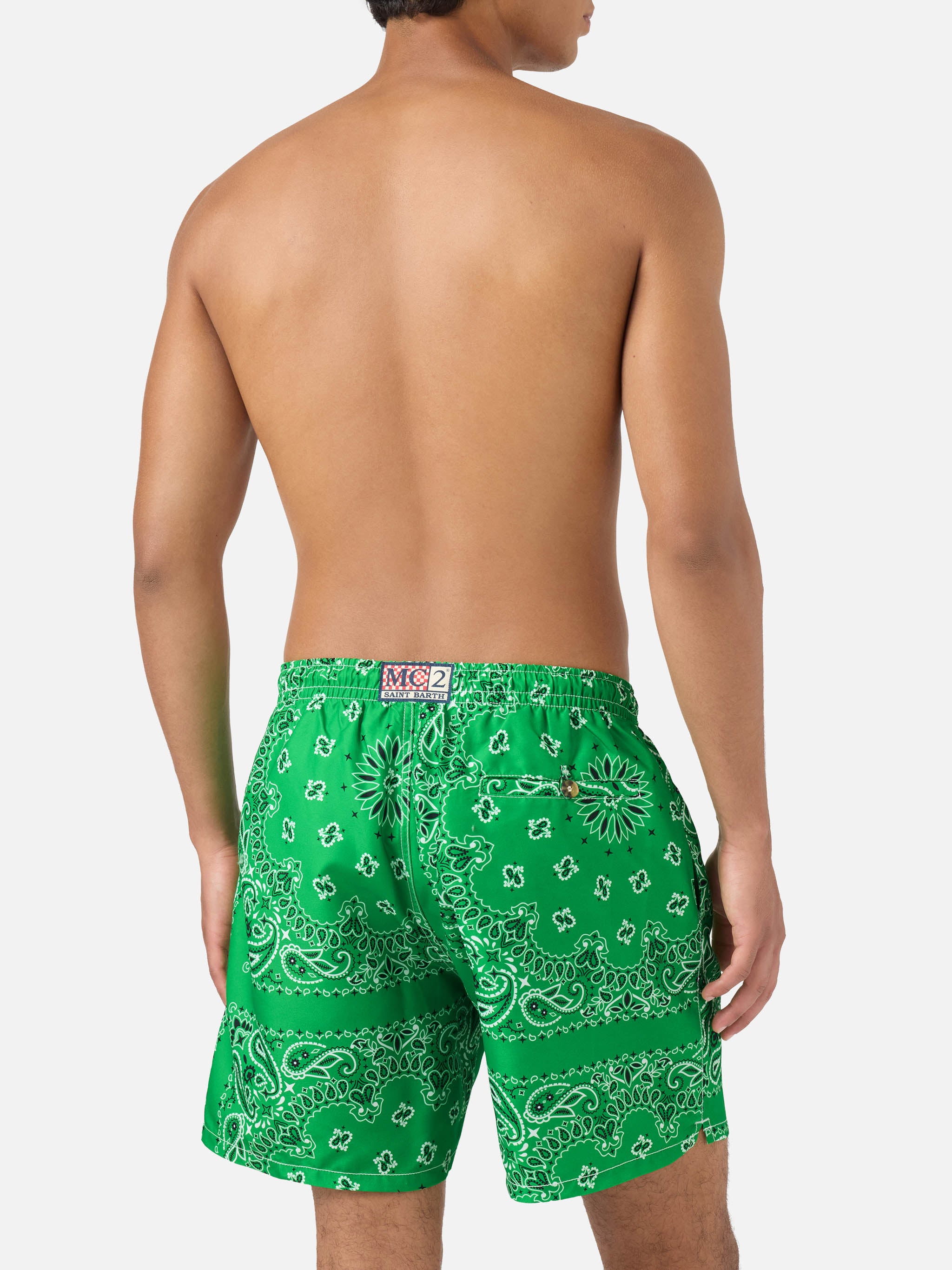Green bandana Caprese swim shorts – MC2 Saint Barth