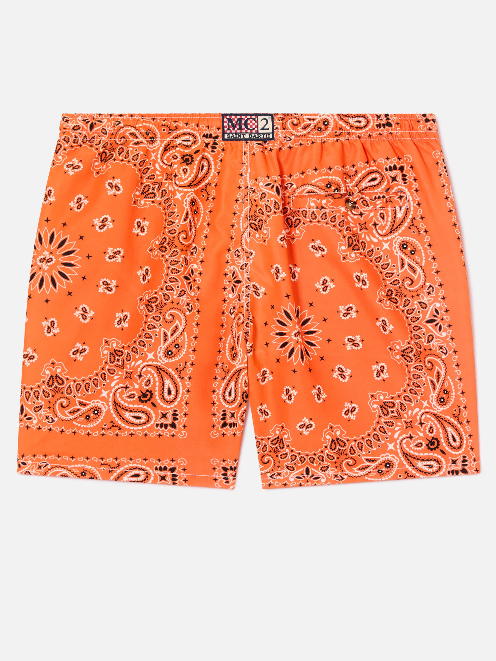 Caprese orange bandana swim shorts – MC2 Saint Barth