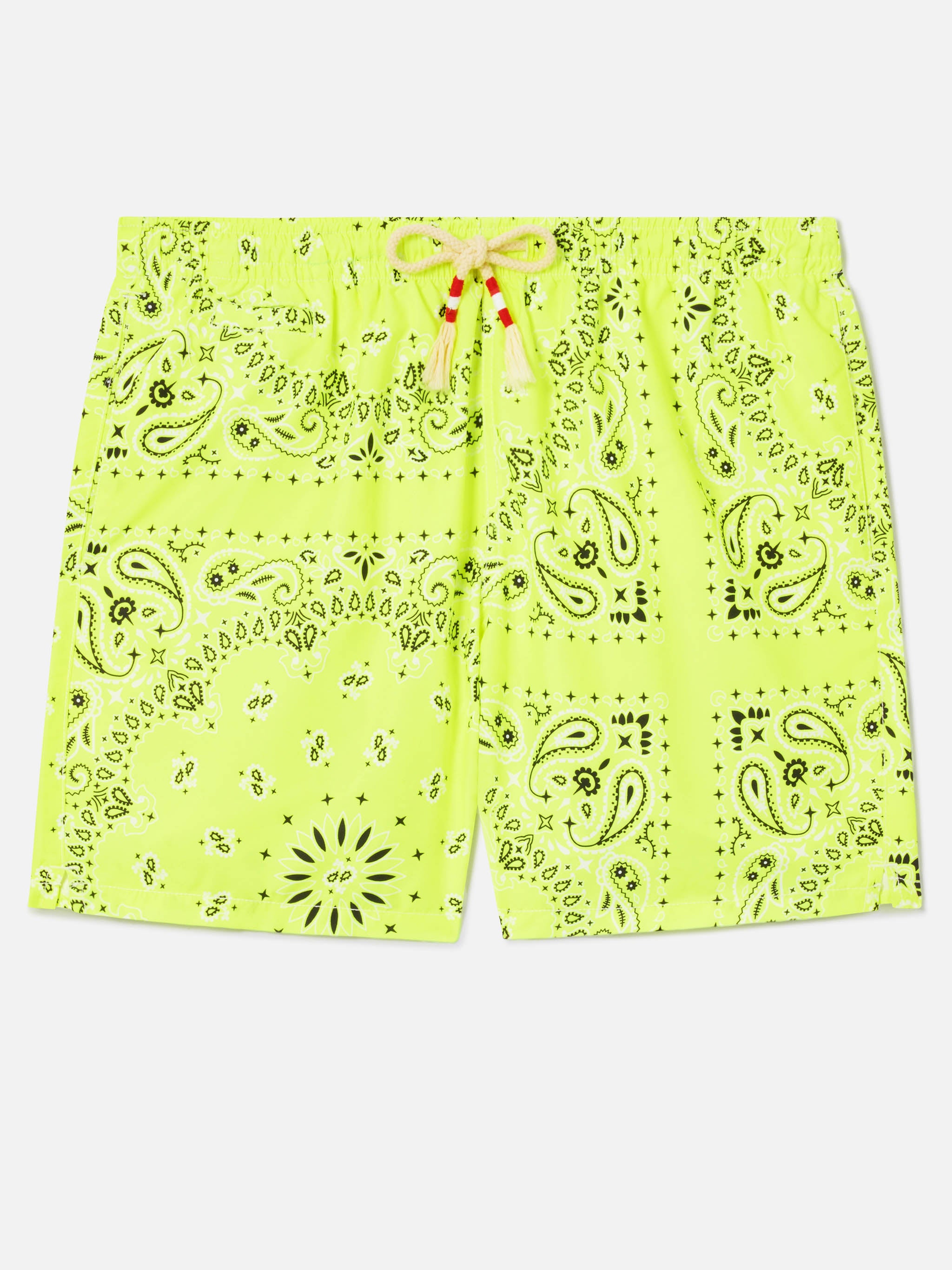 Fluo yellow bandana Caprese swim shorts – MC2 Saint Barth