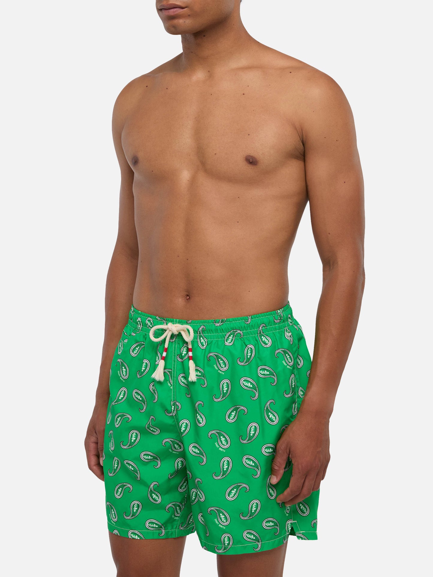 Herren-Badeshorts mit Paisley-Print