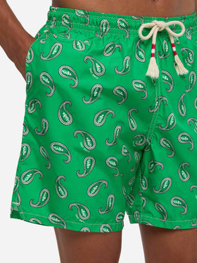 Herren-Badeshorts mit Paisley-Print