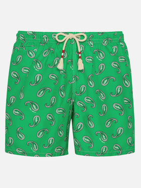 Herren-Badeshorts mit Paisley-Print