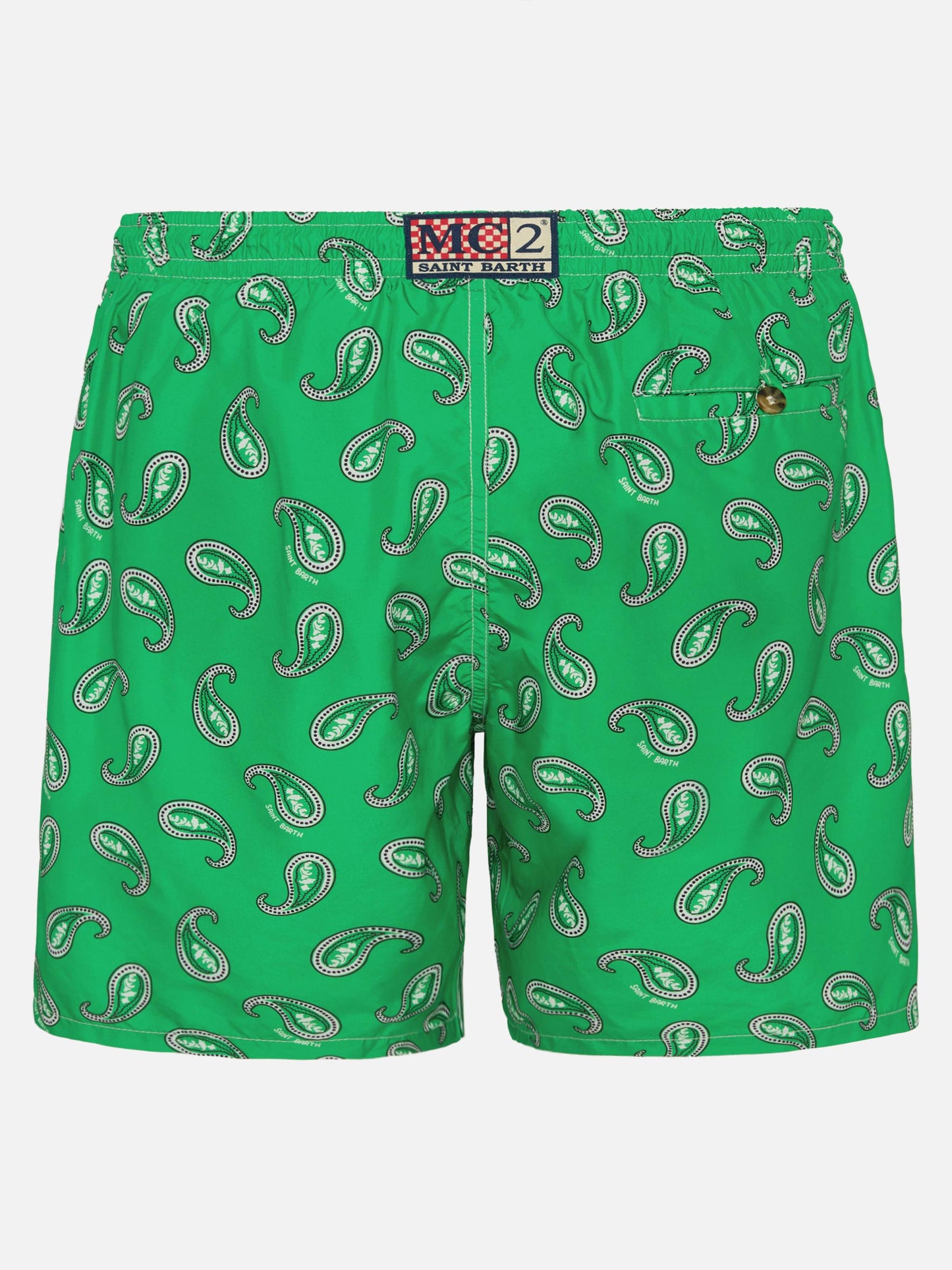 Herren-Badeshorts mit Paisley-Print