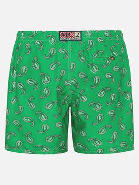 Herren-Badeshorts mit Paisley-Print