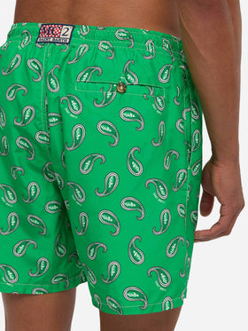 Herren-Badeshorts mit Paisley-Print