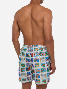 Costume da bagno da uomo con stampa estiva