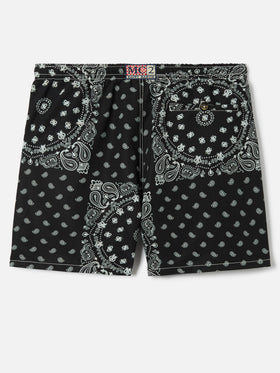 Costume mare Caprese con stampa bandana nera