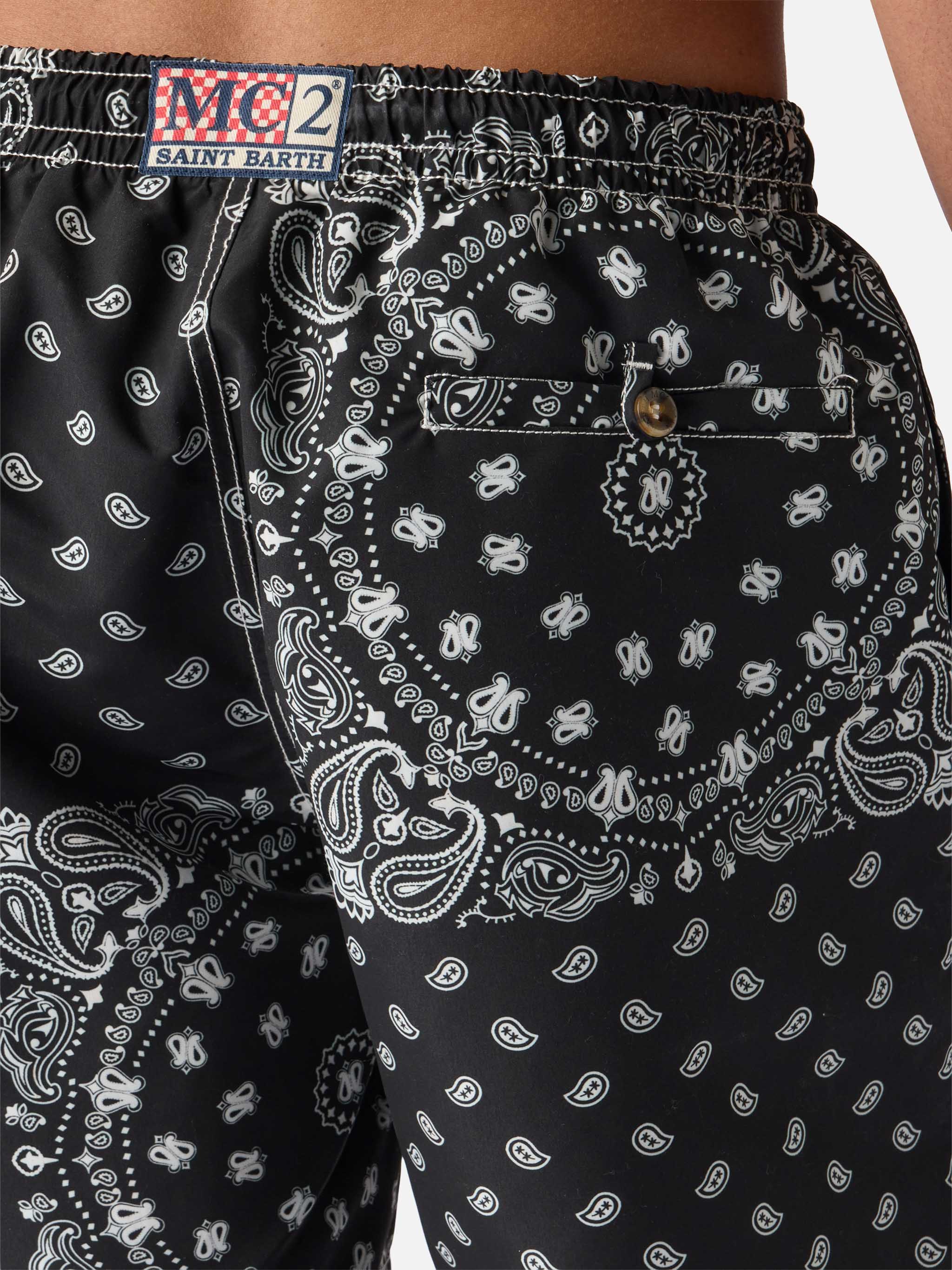 Caprese swim shorts with black bandana print – MC2 Saint Barth