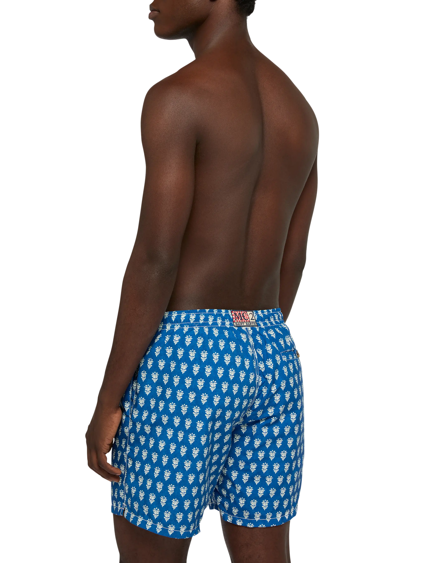 Mid-length swim-shorts Caprese with flower print
