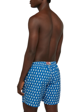 Mid-length swim-shorts Caprese with flower print