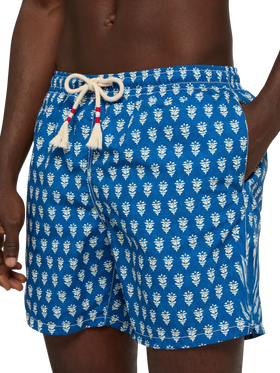 Mid-length swim-shorts Caprese with flower print